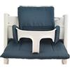 Kadem® Cuscino da seduta in 100% cotone biologico, classico cuscino per seggiolone, 2 pezzi, adatto per seggiolone Stokke Tripp Trapp, lavabile in lavatrice, facile fissaggio rapido, blu