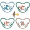 NIP Ciuccio in lattice naturale, taglia L, set da 4 pezzi, misura 3, 16-32 mesi, made in Germany