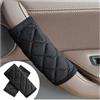 JNNJ 2 Pezzi Copri Maniglia per Portiera Auto, Copertura Protettiva per Maniglia Interna Portiera, Auto Interno Coperture Corrimano Porte, Auto Maniglia Bracciolo Morbido Peluche Protettore(Nero)