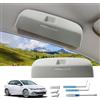 LUWU Porta Occhiali da Sole Auto per VW Golf 8 ID.3 ID.4 Passat b9 / Cuprα Born/Skodα Enyaq IV/Octavia 4 / A-UDI Q4 e-Tron 2020-2025 2026, Golf 8 GTI GTE GTD MK8 Interno Scatola Accessori (Beige)
