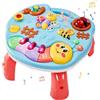LINFUN KIDS Tavolo Musicale Bambini, Tavolino Giochi Bimbi 1 Anno, Giocattoli Interattivo Bambino Regalo Multiattivita Neonato Bambina 6-9 12+ Mesi Maschio Femmina
