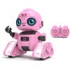 Dzxlin Robot giocattolo per bambini - Ricaricabile occhi LED e musica robot RC con sensore di gesto per dai 3 4 5 6 7 8 9 10 anni regalo ragazzo (Rosa)