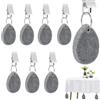 WOKICOR 8 pezzi fermacavovaglia con graffetta, per esterni, per feste in famiglia, campeggio, giardino, picnic, giardino, casa, ristorante, caffetteria (grigio)