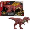 Mattel Jurassic World La Rinascita - Aucasaurus Ruggito Selvaggio, dinosauro giocattolo con movimento della bocca multidirezionale azionato con la coda e suoni, snodato, gioco digitale, JGB88