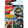 Mattel Games UNO Jurassic World La Rinascita gioco di carte per bambini, adulti e serate in famiglia, mazzo con regole speciali e immagini ispirate al film, JFT28