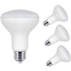 Leo's Light 4 Pezzi LED Lampadina Faretto R80 E27 15W Luce Freddo 6000K,1450LM, 230 gradi di Luce, Equivalente a Alogena 120W, Lampade Riflettore LED (Bianco Freddo-6000K, 15W-R80)