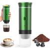 PZCC Macchina per caffè portatile, 3 in 1, per caffè espresso, riscaldamento elettrico, 12 V, macchina da caffè espresso, ricaricabile, per ufficio, viaggio, casa, compatibile con capsule espresso e