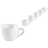 Anna Flowers Set 6 Tazzine Tazze Servizio Da Caffè Bianche Ceramica Espresso Colazzione Bar