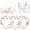 PYAILI Oro Rosa Bianco Stoviglie Feste 72 Pezzi Verde Erba Festa della Addobbi Ragazza Compleanno Dambini Articoli Feste Set Include Piatto Usa e Getta Carta Party Tazze Tovaglioli-24 Ospiti