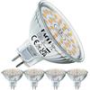 EACLL Lampadine LED GU5.3 MR16 6W Equivalente a Alogena 50W, Pacco da 4, 450lm 2700K Luce Bianca Calda, Faretti AC/DC12V senza Sfarfallio, Angolo a Fascio 120° Spot, Non dimmerabile Lampade Riflettore