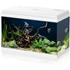 AQPET Acquario in Vetro per Pesci Tropicali Completo di Accessori Filtro Luce Simply, 60 59x30x39 cm 60 Litri, Bianco