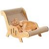 Generic - Sedia a sdraio per gatti con tiragraffi - Mobili per gatti - Divano reclinabile per gattini e lettino, sisal - 53 x 31 x 32 cm - per gatti