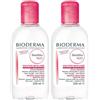 Bioderma Italia Srl BIODERMA Sensibio H2O acqua micellare struccante Set da 2 2x250 ml Lozione viso