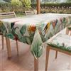 PETTI Artigiani Italiani - Tovaglia Antimacchia Quadrata 140x140 Copritavolo Cucina Disegno Pappagalli X4 Posti (140x140 cm) 100% Made in Italy