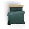 Nuit Des Rêves Luxurious Satin Double Quilt Cover Set (200 x 200 cm), 100% cotone, 210 thread Count, Verde/Bianco/Giallo | Lavabile in lavatrice, Envelope & Button Closure Elegant