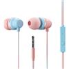 Qiebenav Surround Bass Sound Auricolare Accessori per telefono Cuffie cablate Driver dinamico stereo impermeabile Sport senza distorsioni profonde con rosa