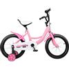 CHIMHOON Bicicletta per bambini da 16 pollici, bicicletta per bambini, bici da bambino, multicolore, adatta per biciclette per bambini aggiornate da 5 a 8 anni (rosa)