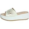 Valleverde Sandali Donna 55570 in Pelle Bianco Modello Casual. Una Calzatura Comoda Adatta per Tutte Le Occasioni. Primavera-Estate 2023. EU 41