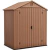 Keter Casetta da giardino Darwin 6x4, Finitura Effetto legno, 2,2 m², 190x122x221H cm