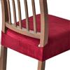 ZRCYXDW Elasticizzato Coprisedie 6 Pezzi, Morbido Velluto Coprisedie Senza Schienale Rimovibile Lavabile Coprisedie Cucina Per Cucina-vino rosso-6 Pezzi