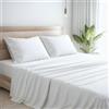 MAXIME MAISON - Lenzuola Percalle Matrimoniale Made in Italy, Completo Letto Realizzato in Cotone Pregiato a Trama Fitta, Biancheria da Letto Certificata Oeko Tex Standard 100 (Bianco)