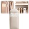 Omuotaut Borsa salvaspazio da appendere, con cerniera a compressione, organizer salvaspazio per piumini, sacchetti sottovuoto (beige, XL)