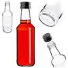 KADAX Bottiglie di vetro da riempire, 200 ml, 1 pezzo, bottiglie vuote di liquore con tappo a vite, bottiglie di succo, bottiglie di liquore, bottiglie di liquore (nero)