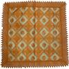 HOME ZEN HOUSEHOLD LINEN TOVAGLIA COPRITAVOLO CENTROTAVOLA RUNNER PIZZO MACRAME' LUSSO (QUADRATO 90X90 CM, DISEGNO LOGGIA COLORE ARANCIO)