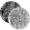 SATURNIA 5628933 Piatto Pizza Black/White in Porcellana Decorata, Cm 33, Porcelain