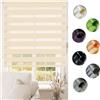 YANHONG Tenda Oscurante 30 x 150 cm Blackout, Protezione Solare Tenda Oscuranti Vetro Termica con Catenella per Porte e Finestre, Beige