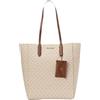 Michael Kors Borsa shopper Vincent Shldr Tote + porta carte di credito, grande, colore marrone vaniglia, Vanilla & Marrone, L