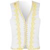Duohropke Gilet da uomo in oro steampunk cosplay carnevale gilet vittoriano giacca rinascimentale vintage monopetto gilet gilet gilet carnevale halloween orientale spirito bottiglia gilet, bianco, M