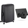 Samsonite S'Cure - Spinner L Case, 75 cm, 102 L, 4 Wheels, Black (Black) & Tile Bluetooth Item Finder Set