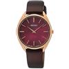 Seiko Orologio Analogico al Quarzo Donna con Cinturino in Pelle SWR082P1