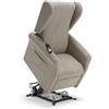 REDÒKASA Poltrona relax elettrica PISA MADE IN ITALY per anziani e disabili con kit batteria optional, 2 motori, 4 ruote, reclinazione e alzapersona (Senza Kit Batteria, Corda)
