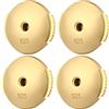 jiamiaoi Chiusure per Orecchini, Farfalla Ferma Orecchino Sicurezza Backs Support Argento Chiusura a Farfalla ipoallergenico Regolabili (E2-Flat Gold)
