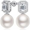 Miaofu Orecchini Perle Donna Argento Sterling 925 Pendenti Anallergici Bianco 10mm 7