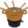 Cosy & Trendy Servizio fonduta in ghisa FONTESTIC 6 persone- Amber Gold-D18 Cm