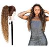 Ser Mulher Brianna Extension Coda Di Cavallo | Facile da applicare | Look naturale 100% | Termofibra resistente | Capelli Lunghi e Ricci,90 cm, 70 cm e 50 cm TERMOFIBRA (T-27 Castano Degrade, 70cm)