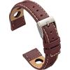 diloy Cinturino in pelle forata stile rally racing - Design sportivo per orologio - Misure 20mm 22mm 24mm - Nero, marrone, bordeaux o blu navy P355 Bordeaux 22mm.