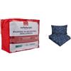 Gabel Nottetempo Piumino Matrimoniale Microfibra Caldissimo, 320 gr/mq, Poliestere, Bianco, 205x250x2 cm Parure Copripiumino, Blu Ios, Matrimoniale