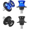 SHUIYUE 4 Pcs Universale M8 Nottolini Forcellone Cavalletto Appoggi, Swingarm Spool Screw Nottolini, Universale Forcellone Appoggi Alluminio CNC Forcellone Rocchetti Swing (Nero, Blu)