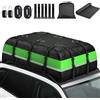 PHEJIE Borsa da Tetto per Auto 595 L Box da Tetto Auto Pieghevole Impermeabile 1000D Oxford con 6 Cinghie Robuste 2 Serrature Codice Tappetino Antiscivolo e Borsa Portaoggetti per Auto SUV Pickup Viaggi