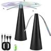 mizikuu 2 PCS Repellente per Mosche, Ventilatore Repellente con Gancio Ventola Anti Insetti Elettrico Repellente Zanzare per Mosche Spaventare, Godetevi i Vostri Pasti