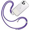 TBOC Cordino Catenella Laccio Strap Porta Cover [Viola] con Toppa di Fissaggio [Bianco Ice] per Telefono Cellulare da Collo - Tracolla Catenina con cordini Accessori Telefoni Universale Laccetti