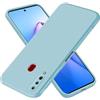 EASSGU Custodia per Samsung Galaxy A20s (6.5 Inches), Cover Morbida in Silicone TPU - Azzurro