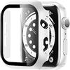 BELIYO Custodia rigida per Apple Watch Serie 9/8/7 45 mm, protezione schermo iWatch PC ultra-sottile (45 mm, bianco)