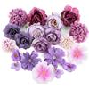 GUOSIYAO Teste Di Fiori Artificiali Fiori Finti Per Decorazioni Fiori Di Stoffa Fiori Artificiali Decorativi Decorativi Per La Casa Di Nozze Ghirlanda Scrapbooking Artigianato 20Pcs (Viola)