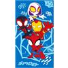 Aymax Telo da spiaggia per bambini, asciugamano da bagno, telo da doccia, per ragazze e ragazzi, in poliestere, 70 x 140 cm (Spidey)
