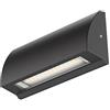 ledscom.de Lampada da parete LED/luce per scale SEGIN per esterni, IP54, piatta, downlight, nero opaco, angolare, 3,6 W, 278lm, bianco freddo